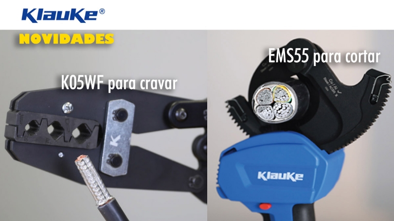 K05WF para cravar e EMS55 para cortar da Klauke K05WF para cravar e EMS55 para cortar da Klauke
